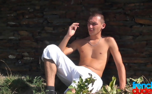 Max Lacoste and Jimmy Fix take a break...